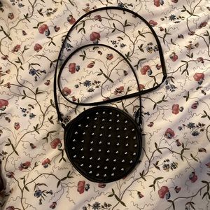 Studded punk/goth crossbody purse